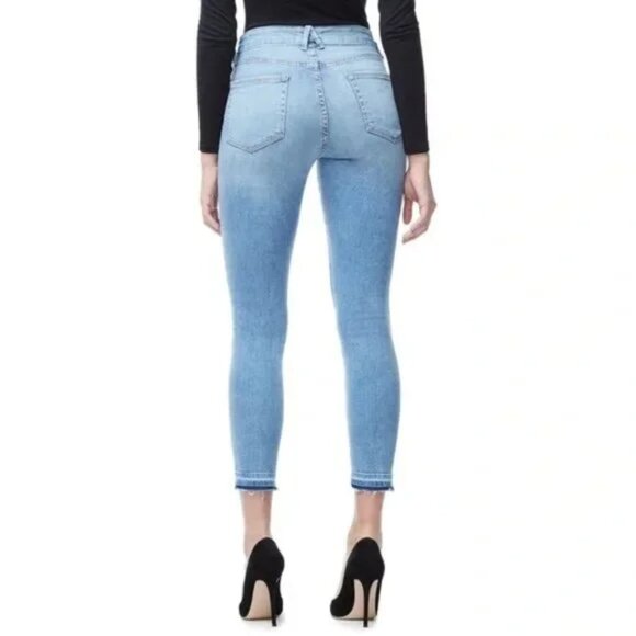 Good American Good Legs Distressed Released Hem Jeans - Picture 2 of 9